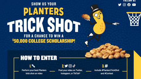 Planters 'Trick Shot' Entry Page
